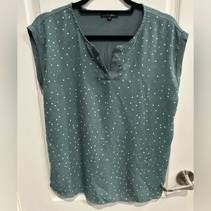 Women’s Blue Polka Dot Blouse - Size S